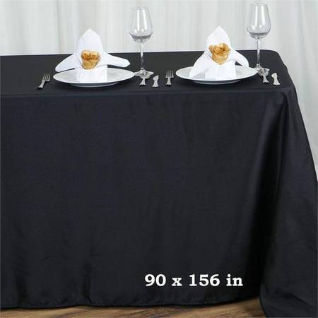 Black Rectangle Tablecloth